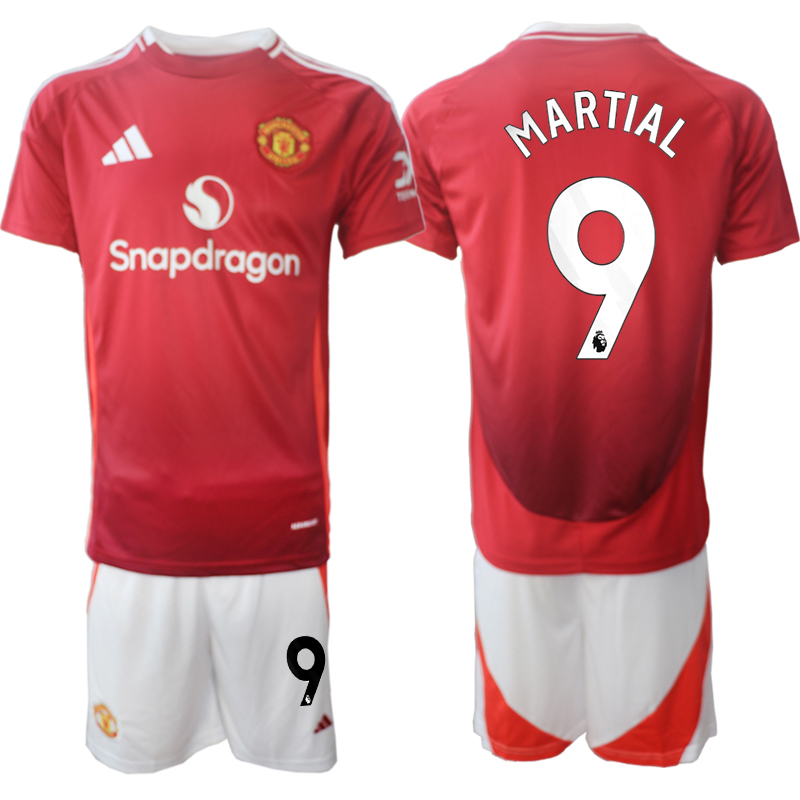 Men 2024-2025 Club Manchester United home Red 9 Soccer Jersey